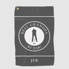 Beste Opa by Par Golfer Mit Monogramm Sportgrau Golfhandtuch