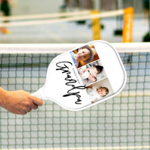 Beste-Opa-der-Welt Foto-Geschenk Collage Benutzerd Pickleball Schläger