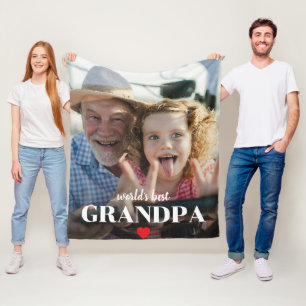 Beste Opa der Welt Fotogeschenk für Opa Fleecedecke