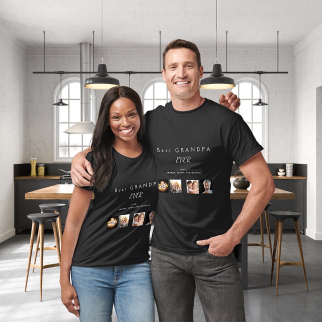 Beste Opa-Foto-Collage T-Shirt (Von Creator hochgeladen)