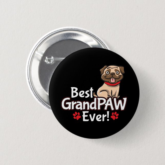 Beste Opa GrandPAW je Button (Vorne & Hinten)