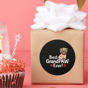 Beste Opa GrandPAW je Runder Aufkleber
