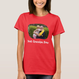 Beste Opa Hochladen Ihres horizontalen Fotos T-Shirt