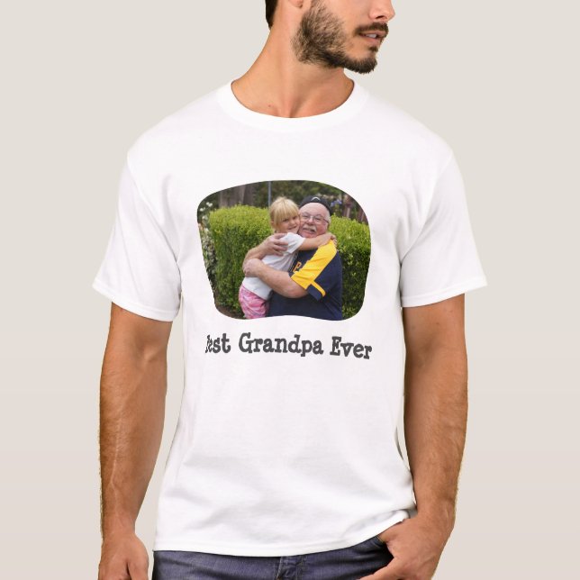 Beste Opa Hochladen Ihres horizontalen Fotos T-Shirt (Vorderseite)