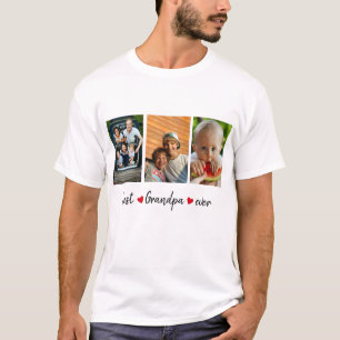 Beste Opa je 3 Foto kundenspezifisch T-Shirt