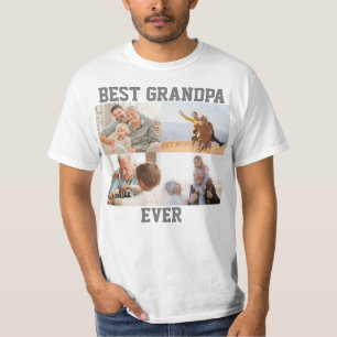 Beste Opa je 4 FotoCollage Erstellen Sie Ihre eige T-Shirt