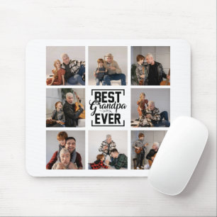 Beste Opa je 8 Foto Collage Mouse Pad Mousepad