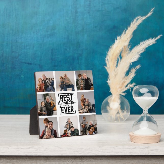 Beste Opa je 8 Foto Collage Plaque Fotoplatte (InSitu)