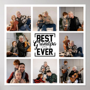 Beste Opa je 8 Foto Collage Poster