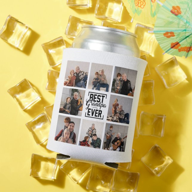 Beste Opa je 8 FotoCollage kann kühlen Dosenkühler (In Situ Sommer)