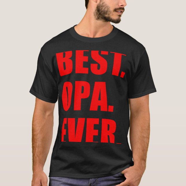 Beste Opa je deutscher Großvater T-Shirt (Vorderseite)