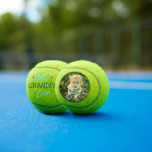 Beste Opa je Foto in Handschrift Tennisbälle