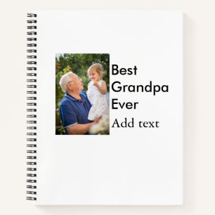 Beste Opa je fügen Fotoname klassisch elegant Notizbuch