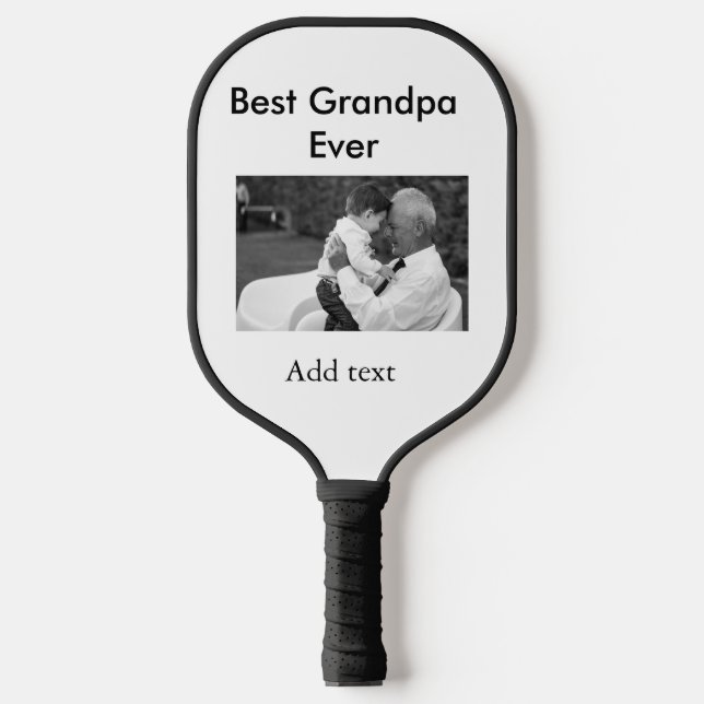 Beste Opa je fügen Fotoname klassisch elegant Pickleball Schläger (Vorderseite)