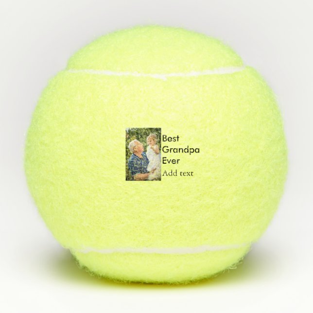 Beste Opa je fügen Fotoname klassisch elegant Tennisbälle (Vorderseite)