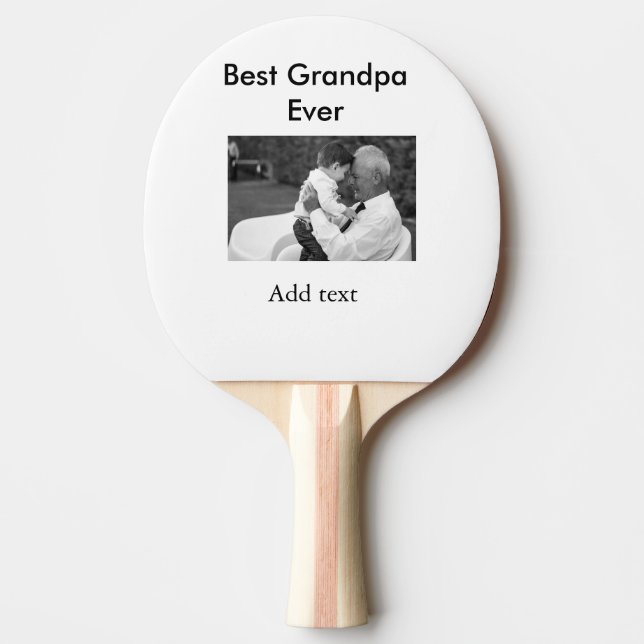 Beste Opa je fügen Fotoname klassisch elegant Tischtennis Schläger (Vorderseite)