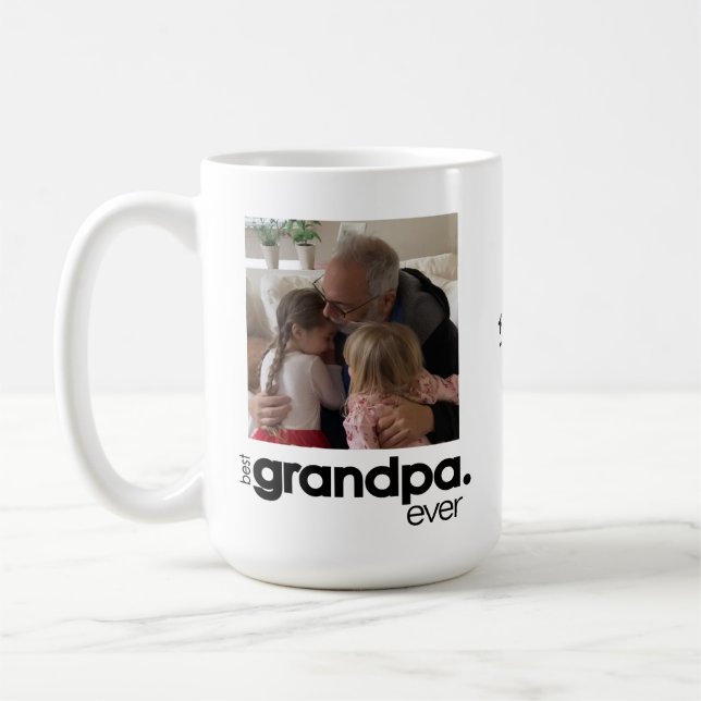 Beste Opa je Grosses Foto Tasse (Links)