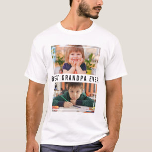 Beste Opa je Großkinder 2 FotoCollage T-Shirt