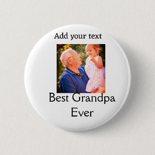 Beste Opa je Großvater Foto Geschenke tex Button