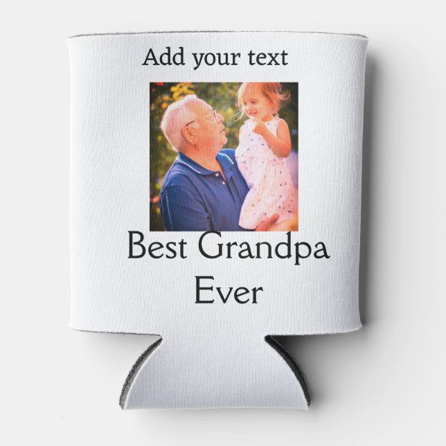 Beste Opa je Großvater Foto Geschenke tex Dosenkühler (Vorderseite)