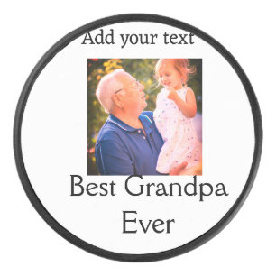 Beste Opa je Großvater Foto Geschenke tex Eishockey Puck