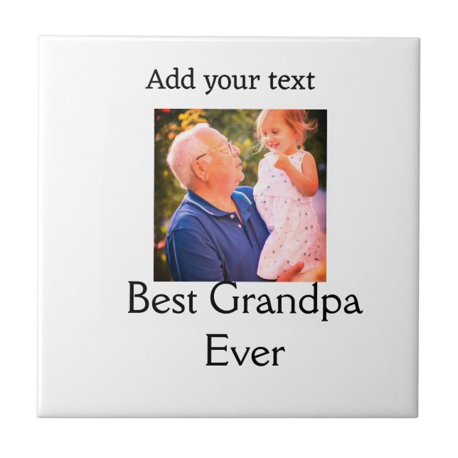 Beste Opa je Großvater Foto Geschenke tex Fliese (Vorderseite)