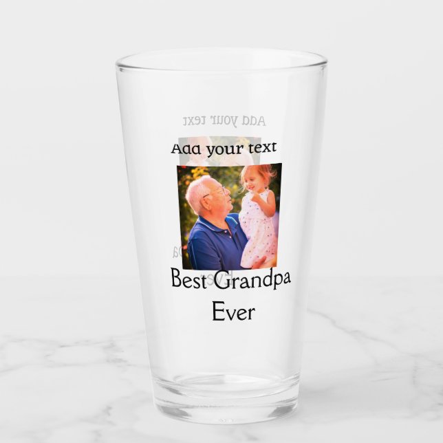 Beste Opa je Großvater Foto Geschenke tex Glas (Vorderseite)