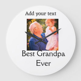 Beste Opa je Großvater Foto Geschenke tex Große Wanduhr