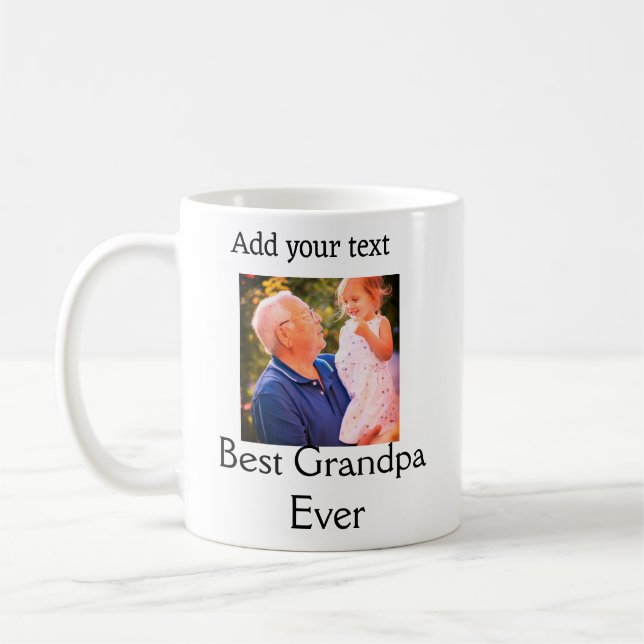 Beste Opa je Großvater Foto Geschenke tex Kaffeetasse (Links)