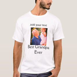 Beste Opa je Großvater Foto Geschenke tex T-Shirt