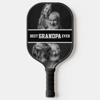 Beste Opa je Großvater Geschenk Foto nach Maß Pickleball Schläger
