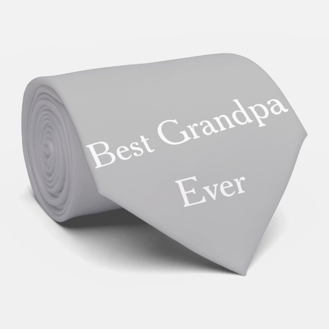 Beste Opa je Großvater Grau Krawatte (Gerollt)