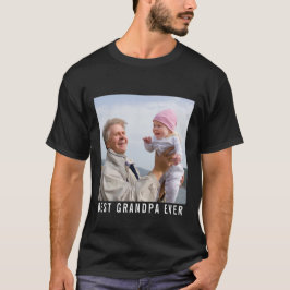 Beste Opa je Großvater und Baby-Foto schwarz T-Shirt
