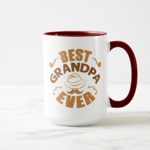 Beste Opa je - Hut- und Pipe-Illustration Tasse