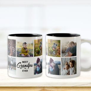 Beste Opa je kundenspezifische Foto-Tasse Zweifarbige Tasse