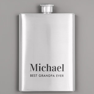 Beste Opa je Mit Monogramm Flachmann