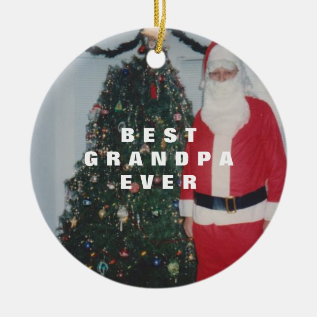 Beste Opa je Personalisiert Keramik Ornament (Vorne)