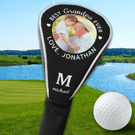 Beste Opa je Personalisiertes Monogramm Name Foto Golf Headcover