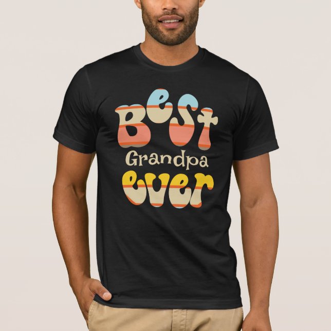 Beste Opa je Retro T-Shirt (Vorderseite)