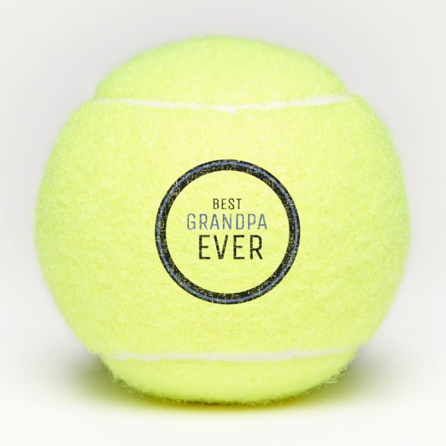 Beste Opa je schwarz und blau Tennisbälle (Vorderseite)