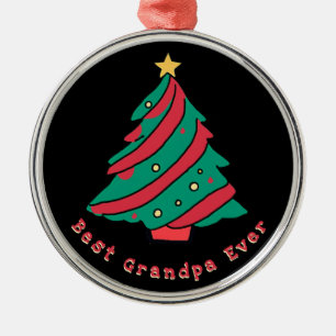 Beste Opa je Schwarzer Weihnachtsbaum Ornament Aus Metall
