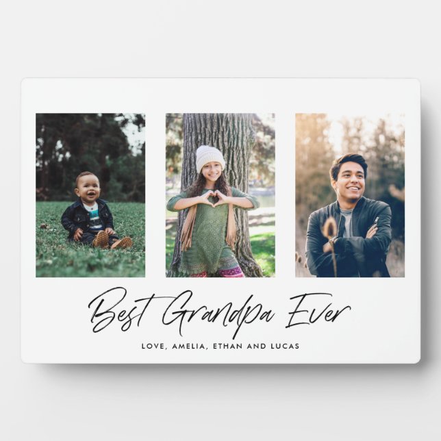 Beste Opa-je-Vatertag-Plaque Fotoplatte (Vorderseite)