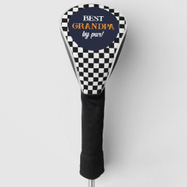 Beste Opa Moderner Schwarz-Weiß-Karo Golf Headcover