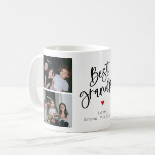 Beste Opa Modernes Skript Personalisiertes Foto Ta Kaffeetasse