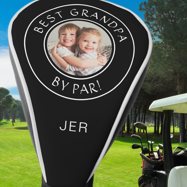 Beste Opa nach Par Custom Foto Monogram Golfer Golf Headcover (Best Grandpa By Par Custom Photo Monogram Golfer Golf Head Cover)