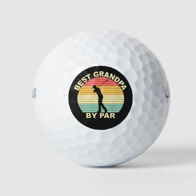 Beste Opa nach Par - Golfer Golfball (Vorderseite)