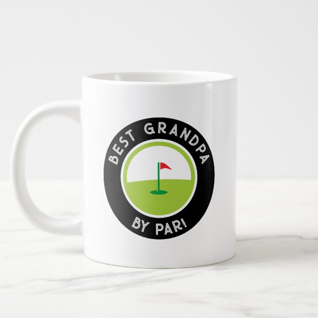 Beste Opa nach Par Niedlich Moderner Golfer Sports Jumbo-Tasse (Links)