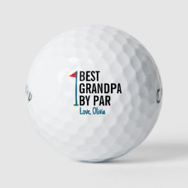 Beste Opa nach Par Vatertag Personalisiert Golfball