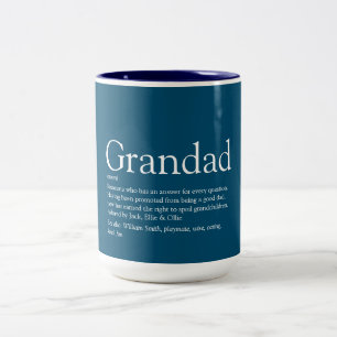 Beste Opa Opa Papa Definition der Welt Zweifarbige Tasse