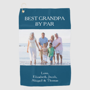 Beste Opa par Personalisiertes Foto Golfhandtuch